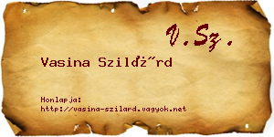 Vasina Szilárd névjegykártya